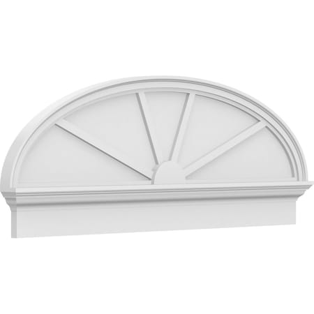 Ekena Millwork Elliptical 4 Spoke Architectural Grade PVC Combination Pediment, 52"W x 19-7/8"H x 2-3/4"P PEDPC052X200ELL04